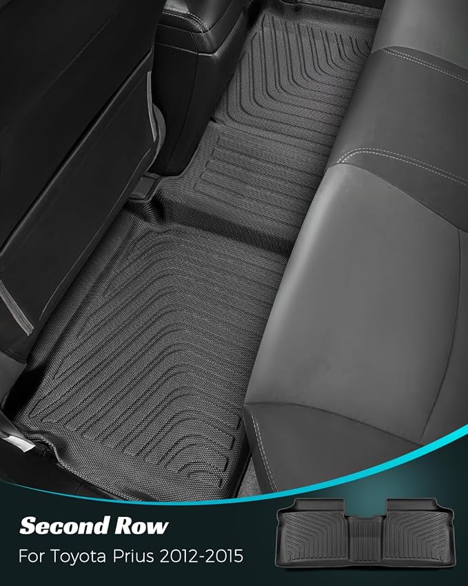 Car Floor Mats for Toyota Prius 2012-2014 Accessories, All Weather Rubber Mat - Image 6