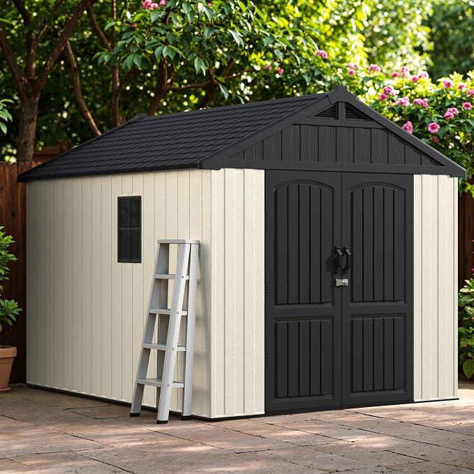 Greesum 8×10 FT Plastic Outdoor Storage Shed - Image 2