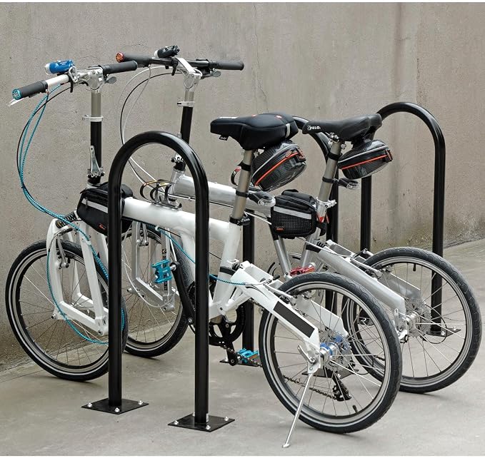 Global Industrial U-Rack Bike Rack, Flange Mount, 2-Bike Capacity, Steel - Image 7