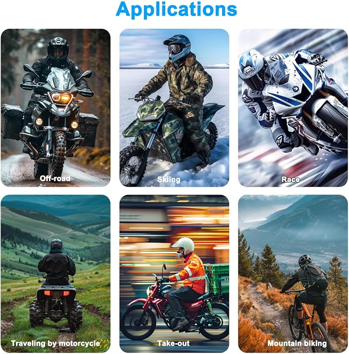 Motorcycle Helmet Bluetooth Headset Motorcycle Helmet Speaker IPX6 Waterproof - Image 9