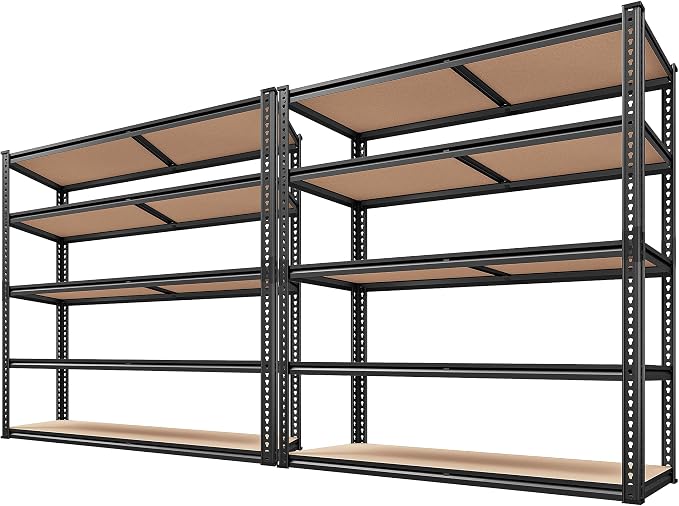 REIBII 2500LBS Garage Shelving Heavy Duty 72''H Storage Shelves 40" W Heavy by REIBII
