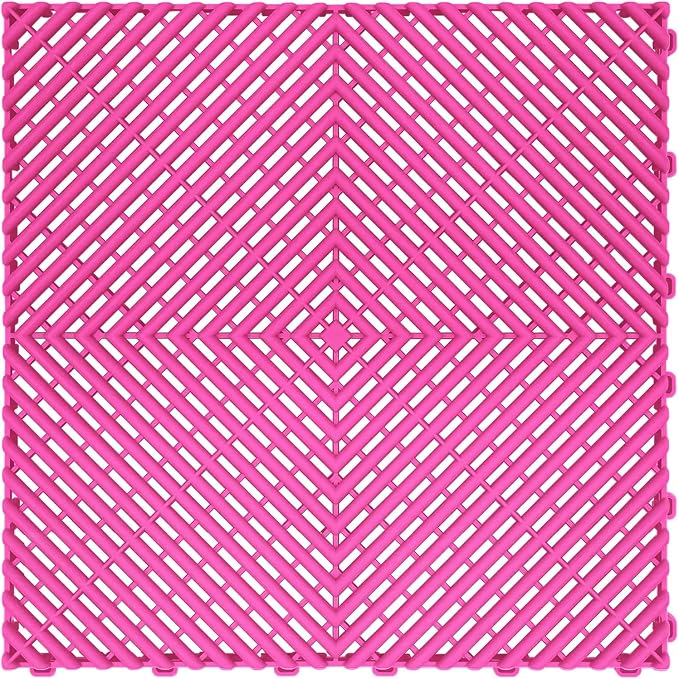 15.7"x15.7" Garage Flooring Tiles, Non-Slip Interlocking Plastic Garage Floor by Home