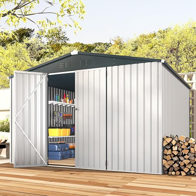 AECOJOY Shed 12' x 10' Storage Shed Large, Sheds & Outdoor Storage Clearance - Image 6