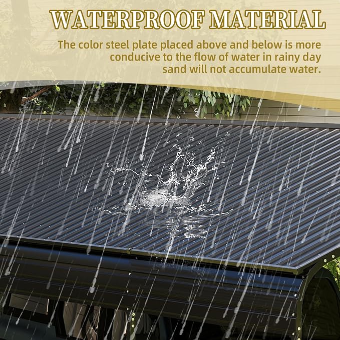13x26.5 FT Metal Carport, Heavy Duty Car Port Canopy - Image 3
