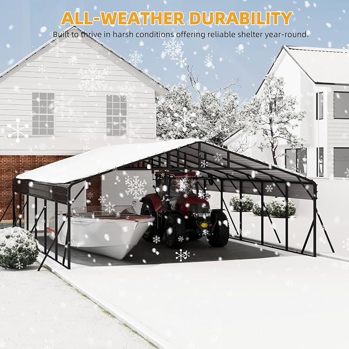 20' x 30' x 8.5' Heavy Duty Metal Carport - Image 7
