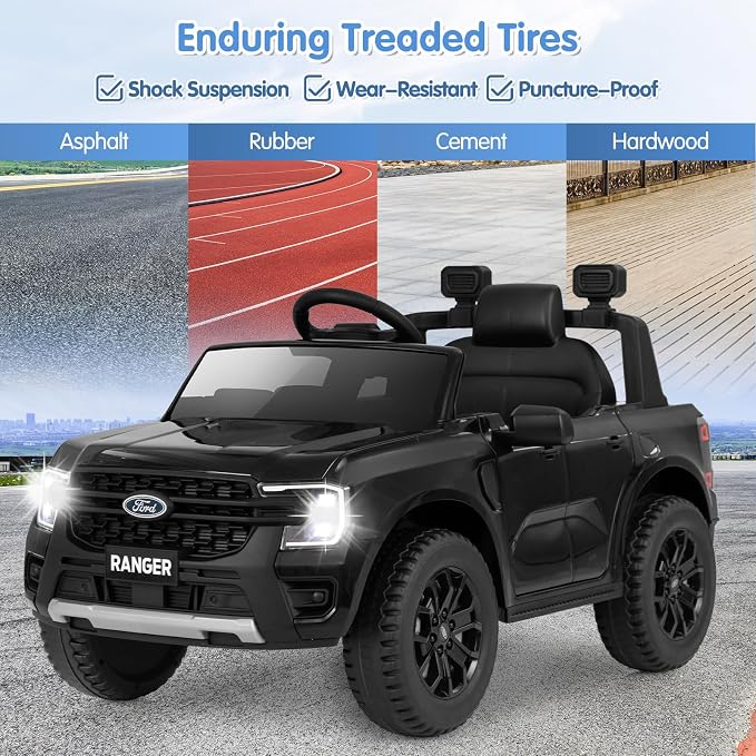 HONEY JOY Ride On Car, 12V Licensed Ford Ranger Electric Vehicle - Image 8