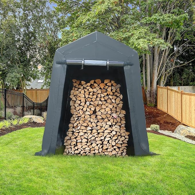 ADVANCE OUTDOOR 6x8 ft Outdoor Portable Storage Shelter Shed - Image 8