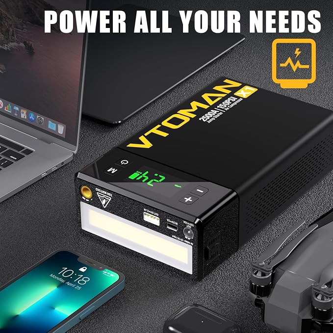 VTOMAN X1 Jump Starter with Air Compressor, Car Battery Jumper Starter with - Image 8