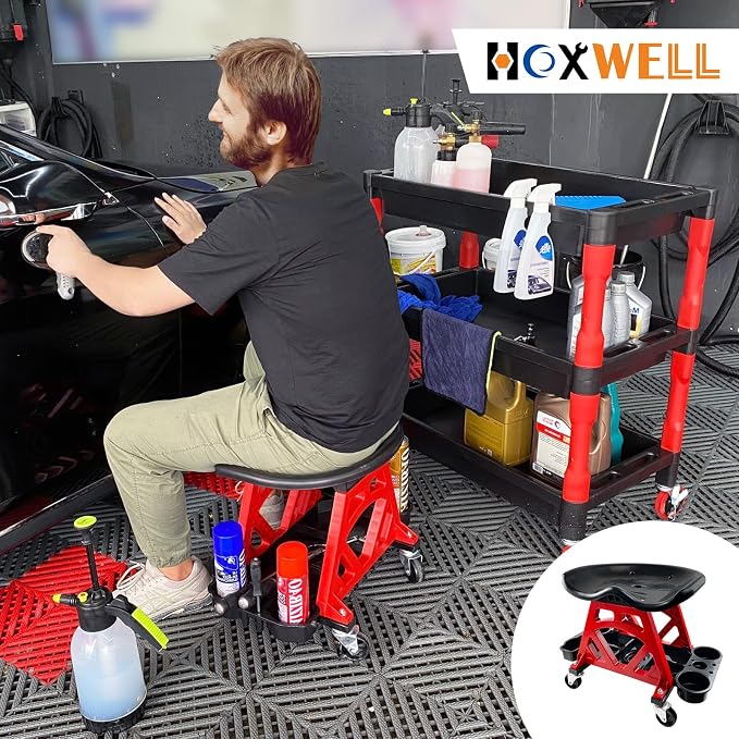 Durable Mechanic Seat with Wheels - Image 7