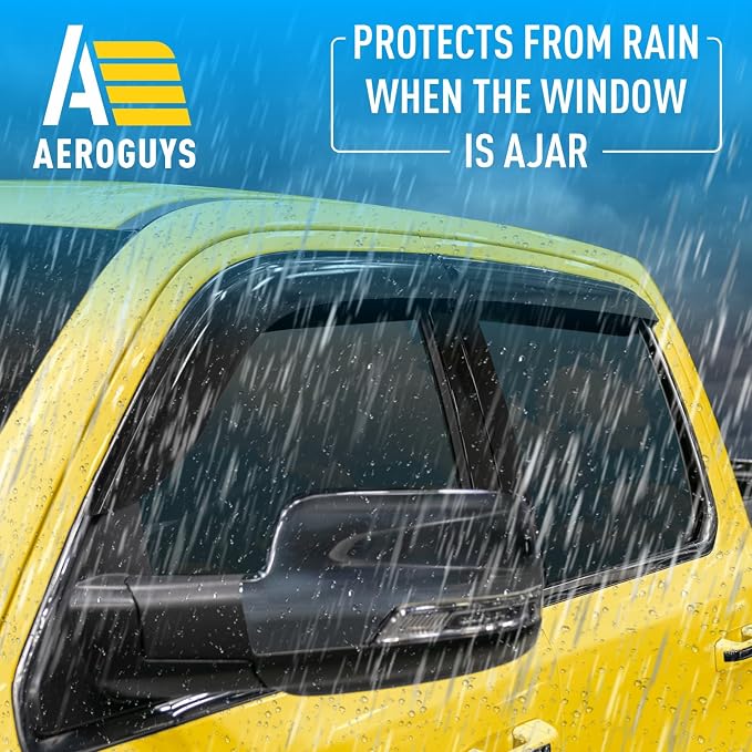 Extra Durable Window Deflectors Tape-On Window Visors Rain Guards Fit - Image 2