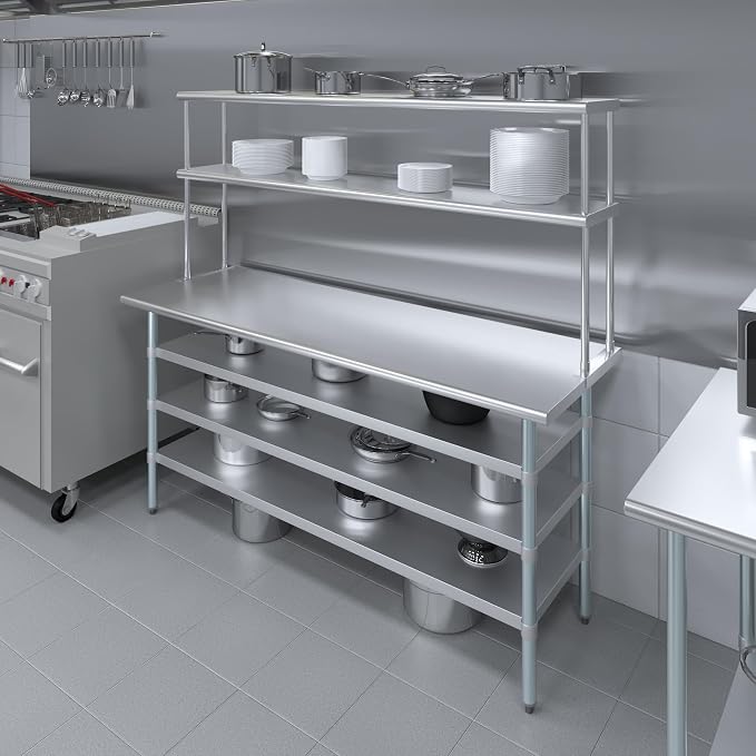 Amgood 24" x 72" Stainless Steel Work Table - Image 4