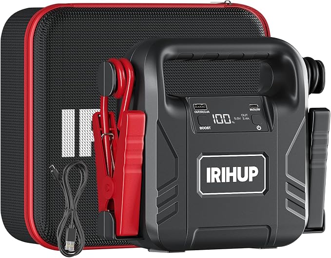 Car Battery Jump Starter 4000A, Car Jump Starter Jump Box, 12V Jump Starter by IRIHUPJUMPSTARTER