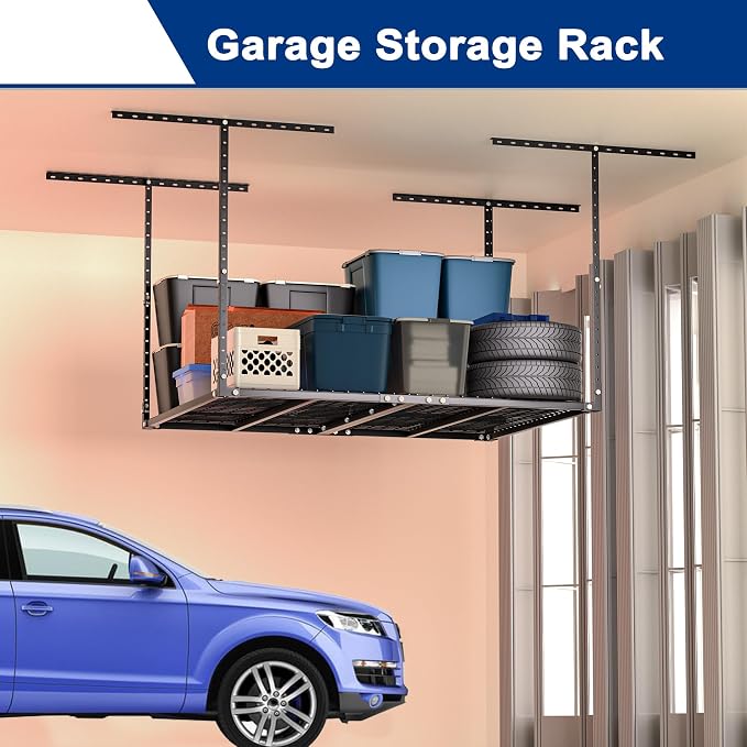 GIOTORENT 3x4FT Heavy Duty Overhead Garage Storage Rack - Image 3