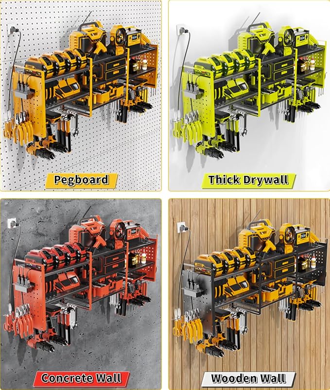 Heavy-Duty 48" Wall Mount Power Tool Organizer - Image 7