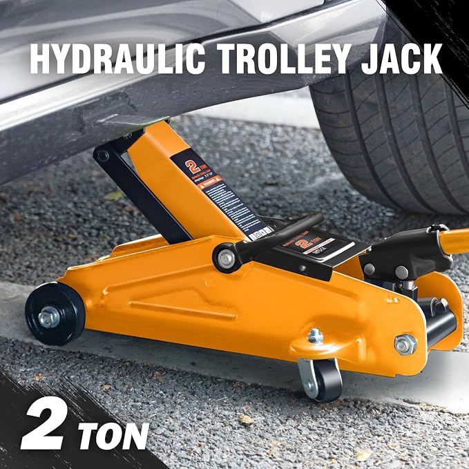 DNA MOTORING Low Profile Hydraulic Trolley Service/Floor Jack, 2 Ton Capacity - Image 2