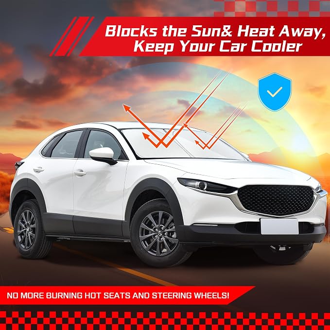 ARISMOTOR Windshield Sun Shade for Mazda CX-30 2019-2025 2026, Custom Fit - Image 7