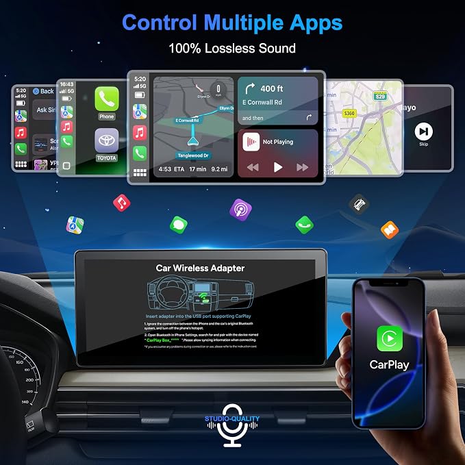 Wireless CarPlay Adapter 2025 Mini Size Multi-User Dongle Seamless Car - Image 7