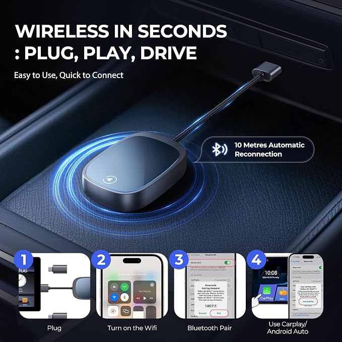 Wireless CarPlay/Android Auto Adapter 2 in 1 - Image 8