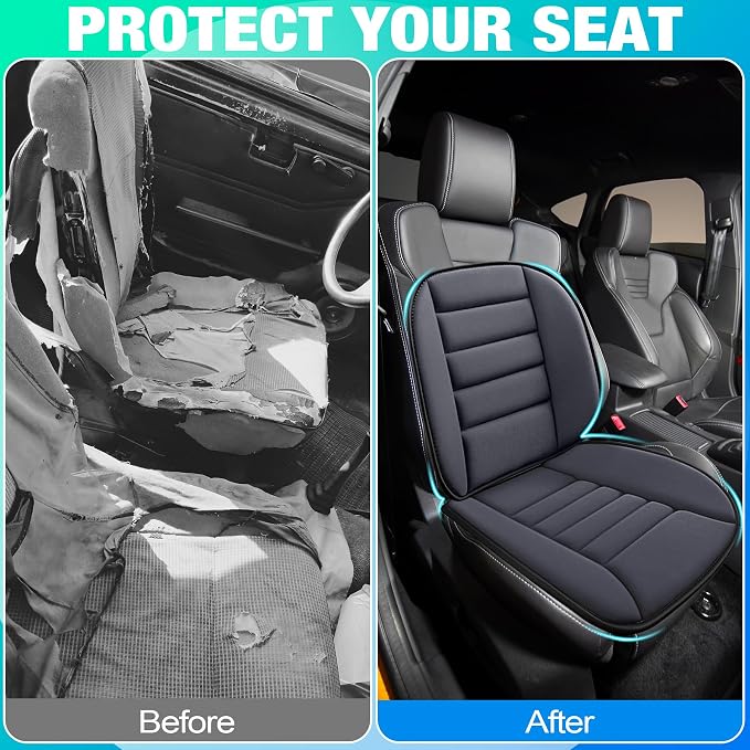 MYFAMIREA Car Seat Cushion and Lumbar Support Pillow 1.2'' Thick Memory Foam - Image 6
