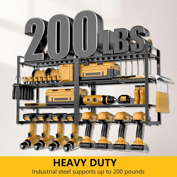 Power Tool Organizer Wall Mount：Heavy Duty Drill Holder Rack - Image 2