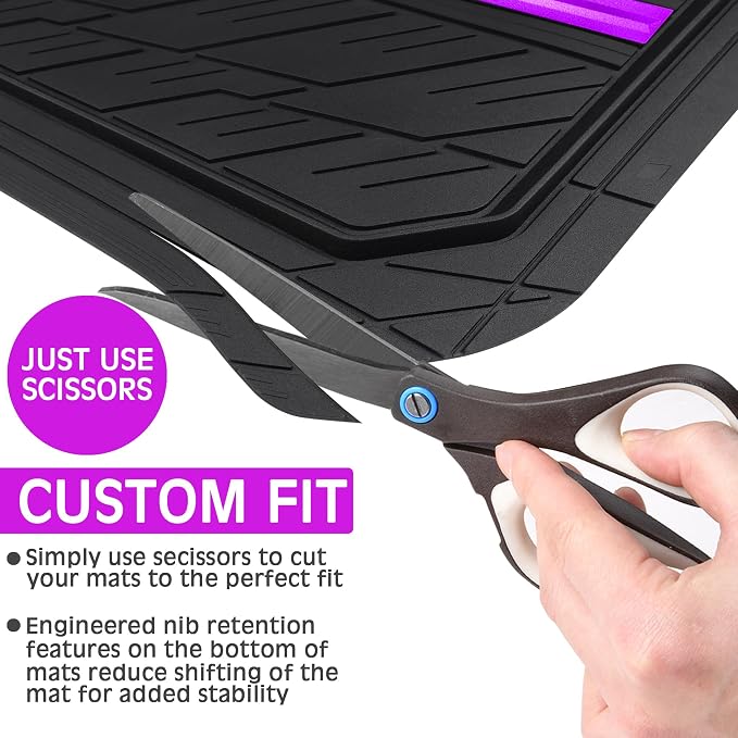 CAR PASS Metal Medium Rubber Floor Mats - Image 7