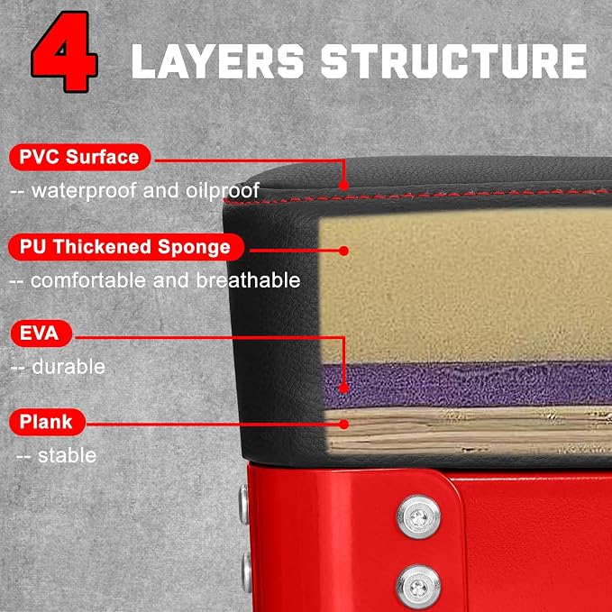 Rolling Mechanic Shop Stool - Image 4