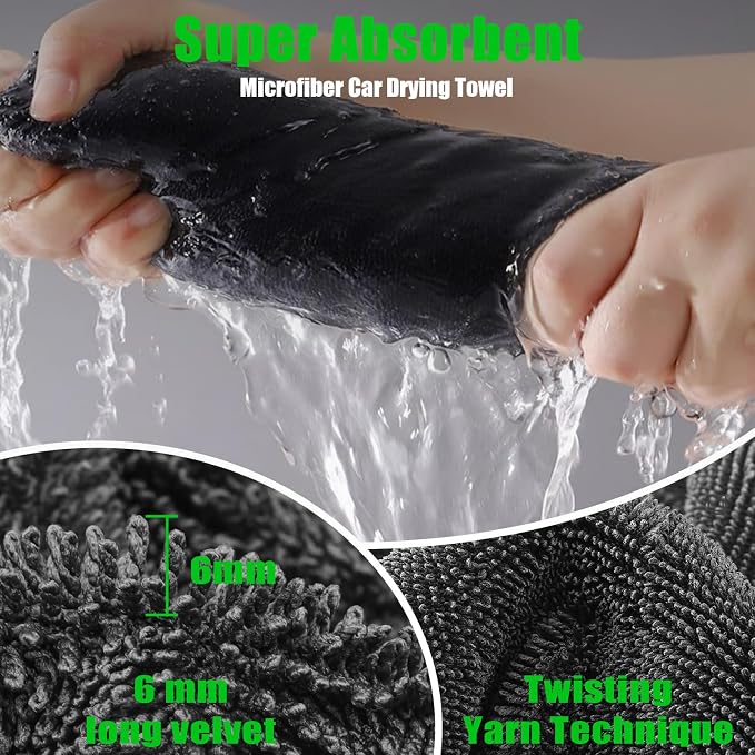 4 Pack Microfiber Towels Extra Large Ultra Absorbent Drying Towel - Image 4