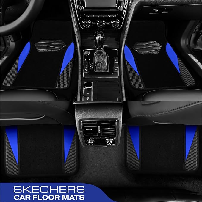 Skechers Car Floor Mats, Waterproof Universal Fit Car Mats, Faux Leather Car - Image 3