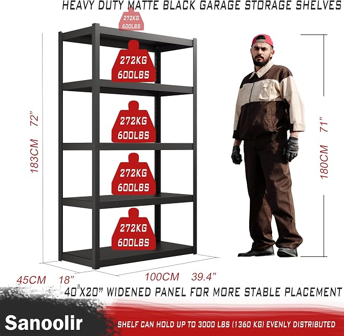 5 Tier Garage Shelves - Image 2