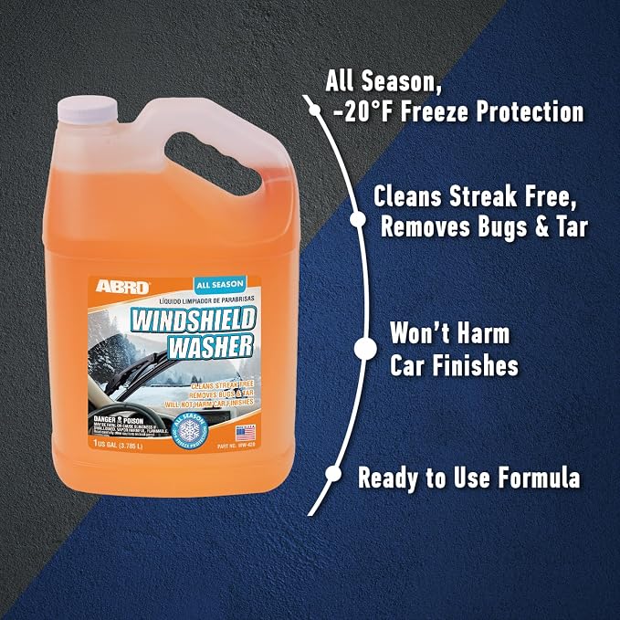 ABRO Car Windshield Washer Fluid: 1 Gallon, All Season/Weather Vehicle Window - Image 3