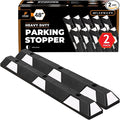 Xpose Safety 48" Heavy Duty Rubber Parking Stopper – 2 Pack Wheel Blocks by XposeSafety
