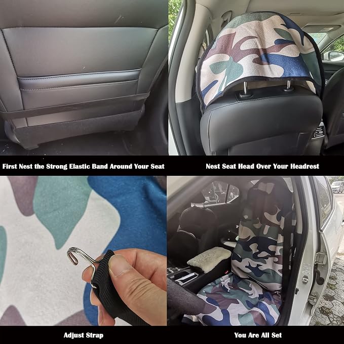 Car Seat Cover Protector Front Seats, - Image 4