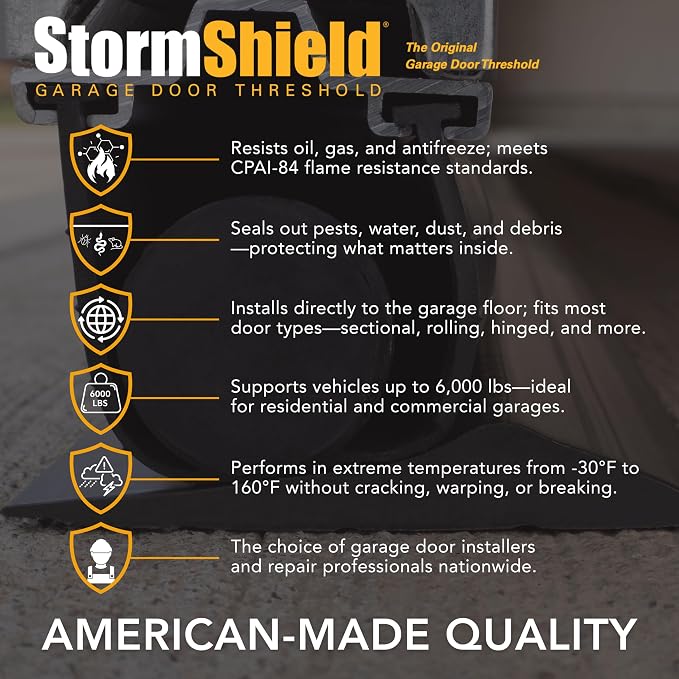 Storm Shield® 20’ Garage Door Threshold Seal – Industrial PVC Strip - Image 3