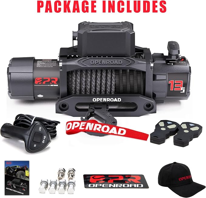 OPENROAD 13500 lb Recovery Winch - Image 7