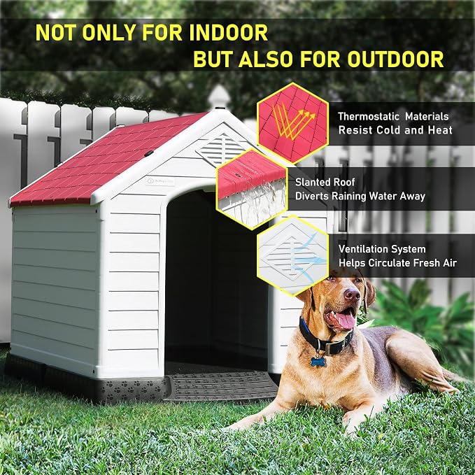 LEMBERI Durable Waterproof Plastic Dog House - Image 3