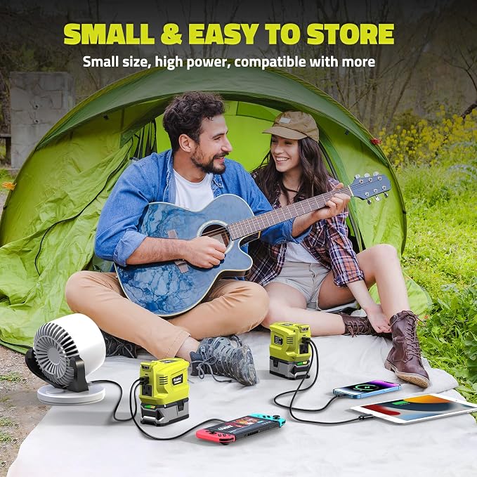 Power Inverter Compatible with Ryobi 18V Battery, DC 18V to AC 110V~120V Power - Image 2