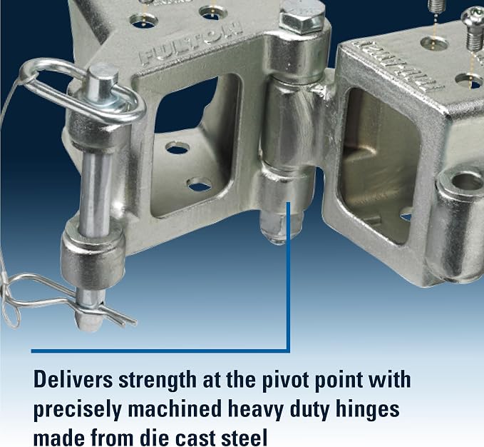 Fulton HDPB330101 Fold-Away Hinge Kit, Bolt On, 000 lbs. Capacity, 3 Inch x 3 - Image 2