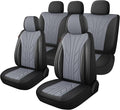 CAROMOP Luxury Faux Leather&Fabric Car Seat Covers Full Set by CAROMOP