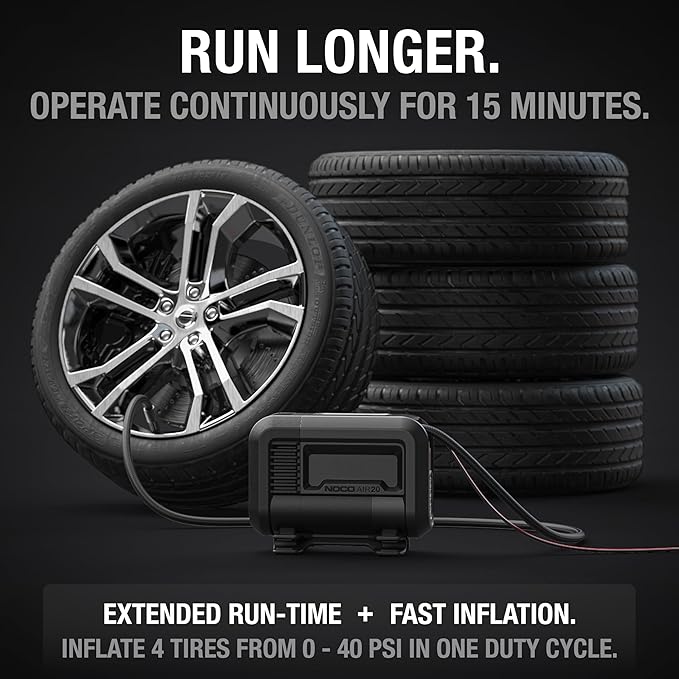 NOCO AIR20: UltraFast 20A Tire Inflator - 12V Portable Air Compressor Pump - Image 4