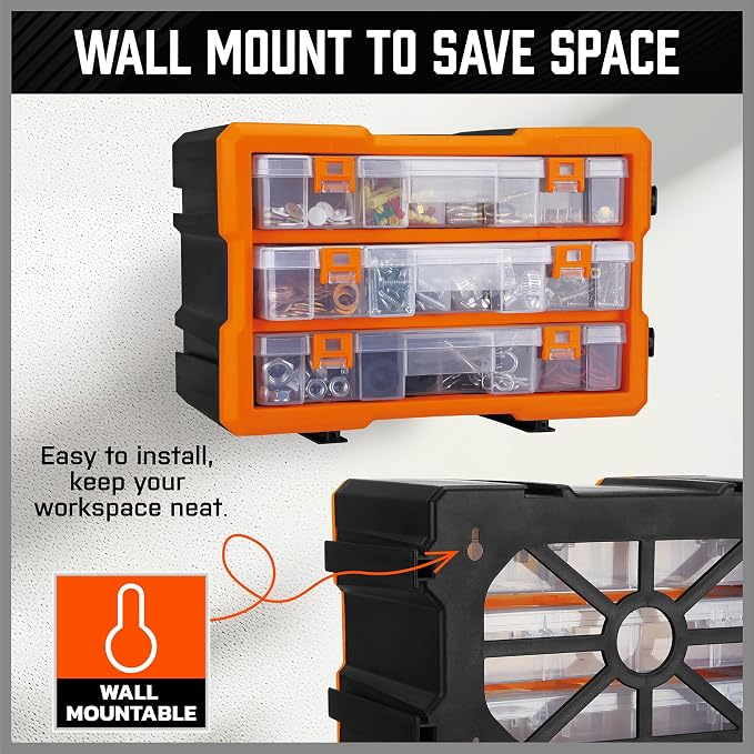 HORUSDY 38-Drawer Durable Screw Organizer, Small Parts Organizer - Image 4