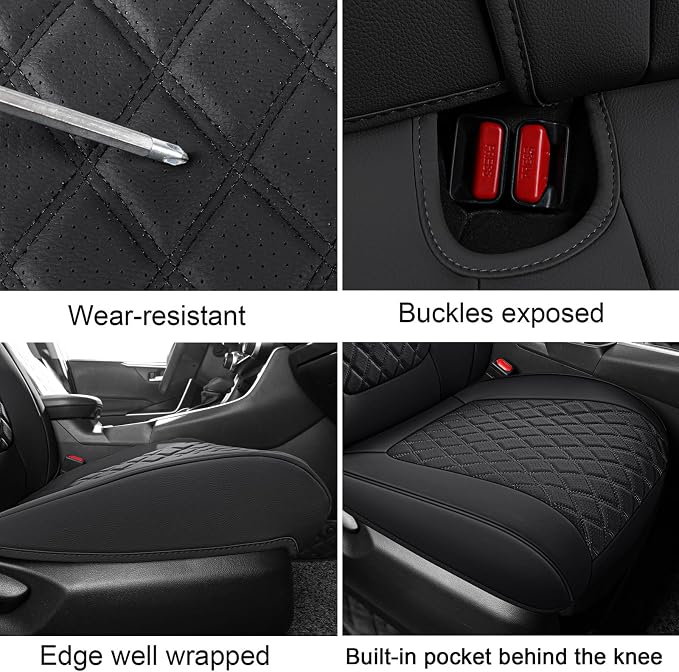 MIROZO Rav4 Seat Covers Full Set, Waterproof Car Seat Covers Faux Leather Seat - Image 8
