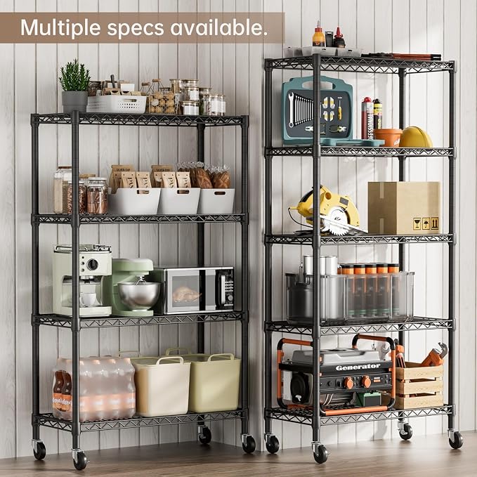 SINGAYE 5 Garage Heavy Duty Shelving Unit Kitchen Pantry Close Home Organizers - Image 4