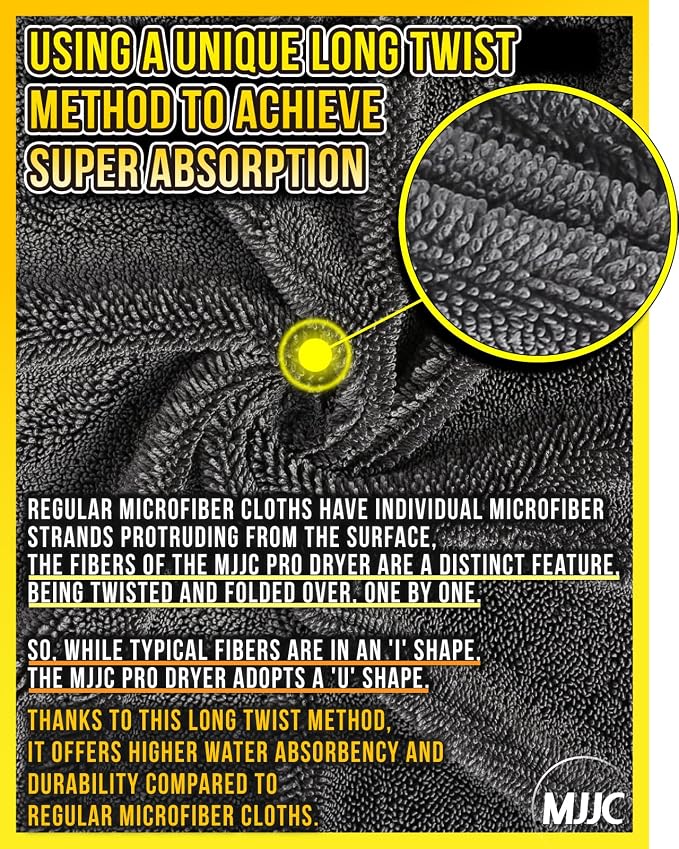 MJJC Pro Dryer Plush Silk Microfiber Drying Towel) Cars - Image 5