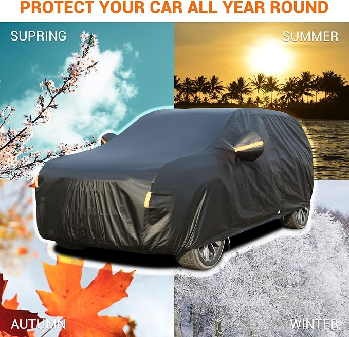 Tecoom Car Cover Waterproof All Weather, 3 Layers Car Covers - Image 4