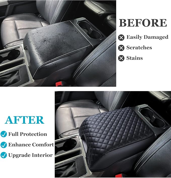 Center Console Cover for Ford F150 2015-2020, Armrest Cover for F250 F350 F450 - Image 4