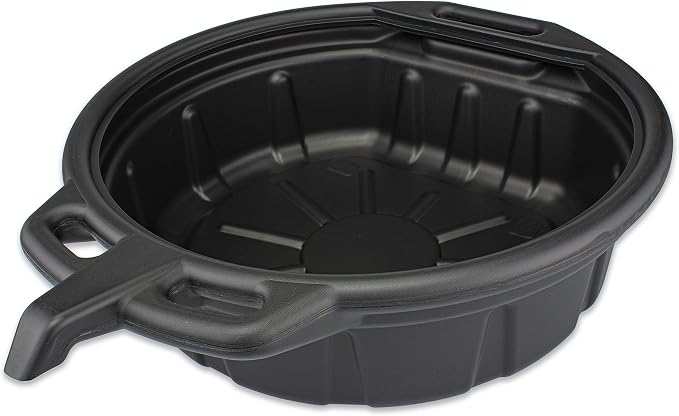 NEIKO 20762A Oil Drain Pan | Black Plastic Anti Splash | Motor Oil Drip Catcher by NeikoTools