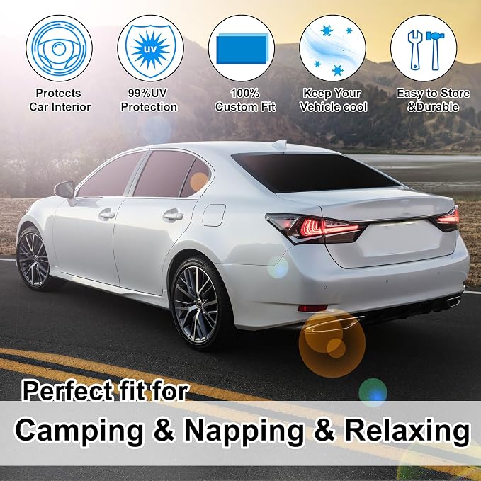 TINGLU Window Shades for Lexus is Sedan 2014-2020 Accessories Car Side Full - Image 6