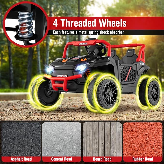 Costzon Kids UTV, 12V Battery Powered Electric Off-Road Car w/Remote Control - Image 3