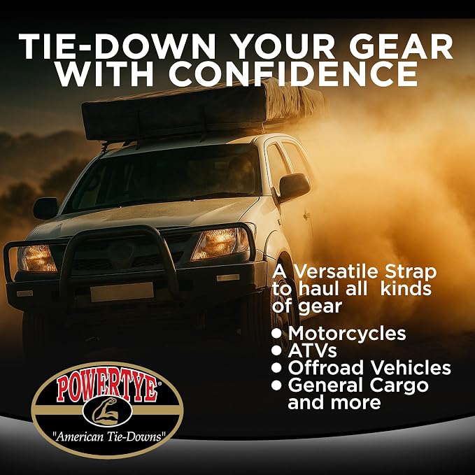 PowerTye - Made in USA - Heavy Duty Ratchet Tie Down Straps - Image 6