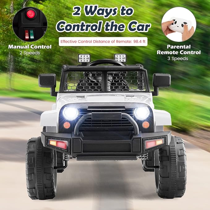 Costzon Ride on Car, 12V Battery Powered Truck Vehicle - Image 5